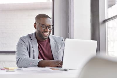 Happy smiling businessman